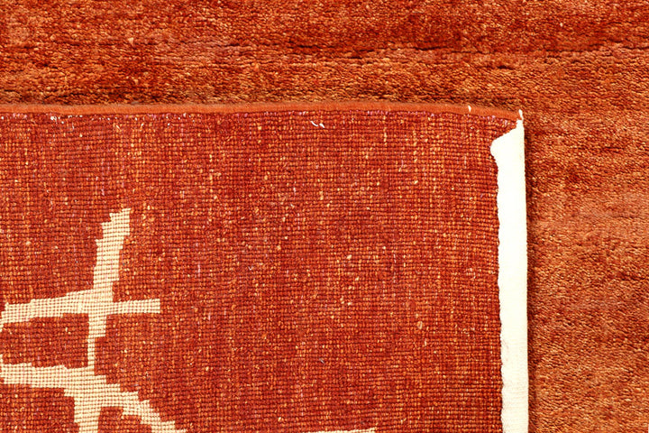 Dark Orange Gabbeh 6' x 9' 2 - No. 56642 - ALRUG Rug Store