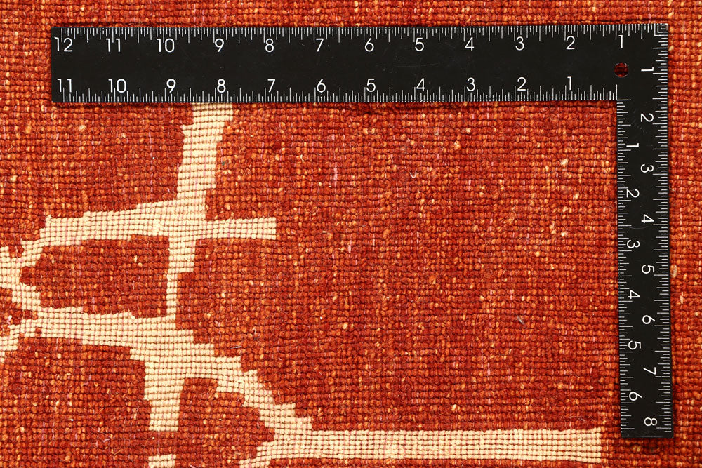 Dark Orange Gabbeh 6' x 9' 2 - No. 56642 - ALRUG Rug Store
