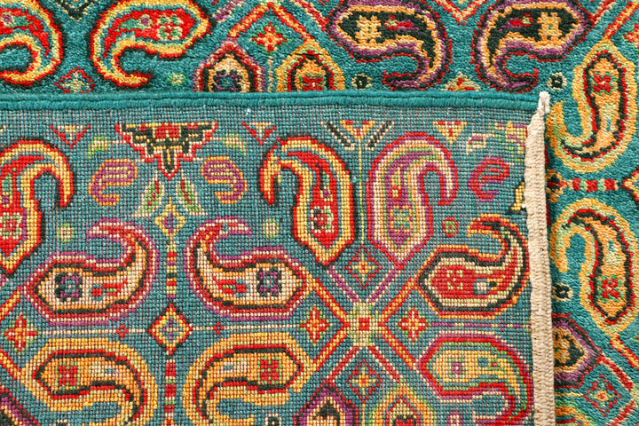 Medium Turquoise Gabbeh 5' 7 x 7' 10 - No. 56643 - ALRUG Rug Store