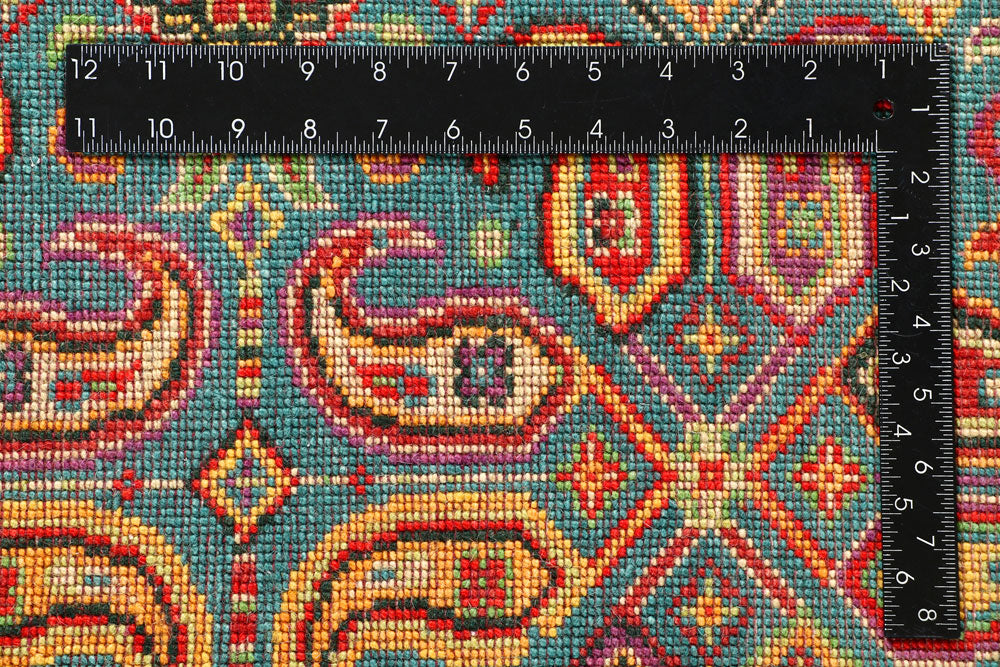 Medium Turquoise Gabbeh 5' 7 x 7' 10 - No. 56643 - ALRUG Rug Store