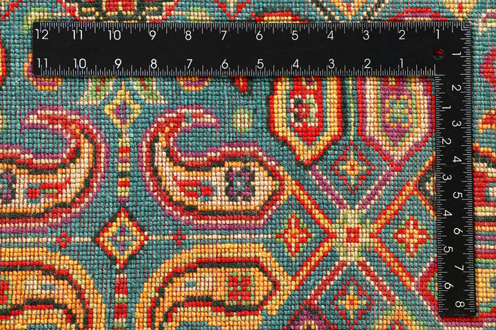 Medium Turquoise Gabbeh 5' 7 x 7' 10 - No. 56643 - ALRUG Rug Store