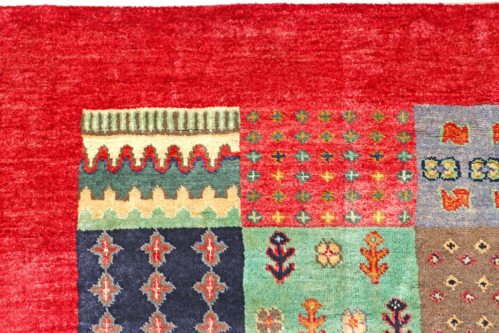 Firebrick Gabbeh 5' 6 x 7' 9 - No. 56644 - ALRUG Rug Store