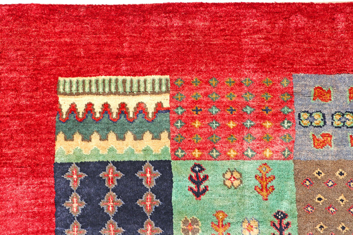 Firebrick Gabbeh 5' 6 x 7' 9 - No. 56644 - ALRUG Rug Store