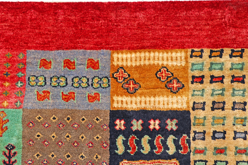 Firebrick Gabbeh 5' 6 x 7' 9 - No. 56644 - ALRUG Rug Store