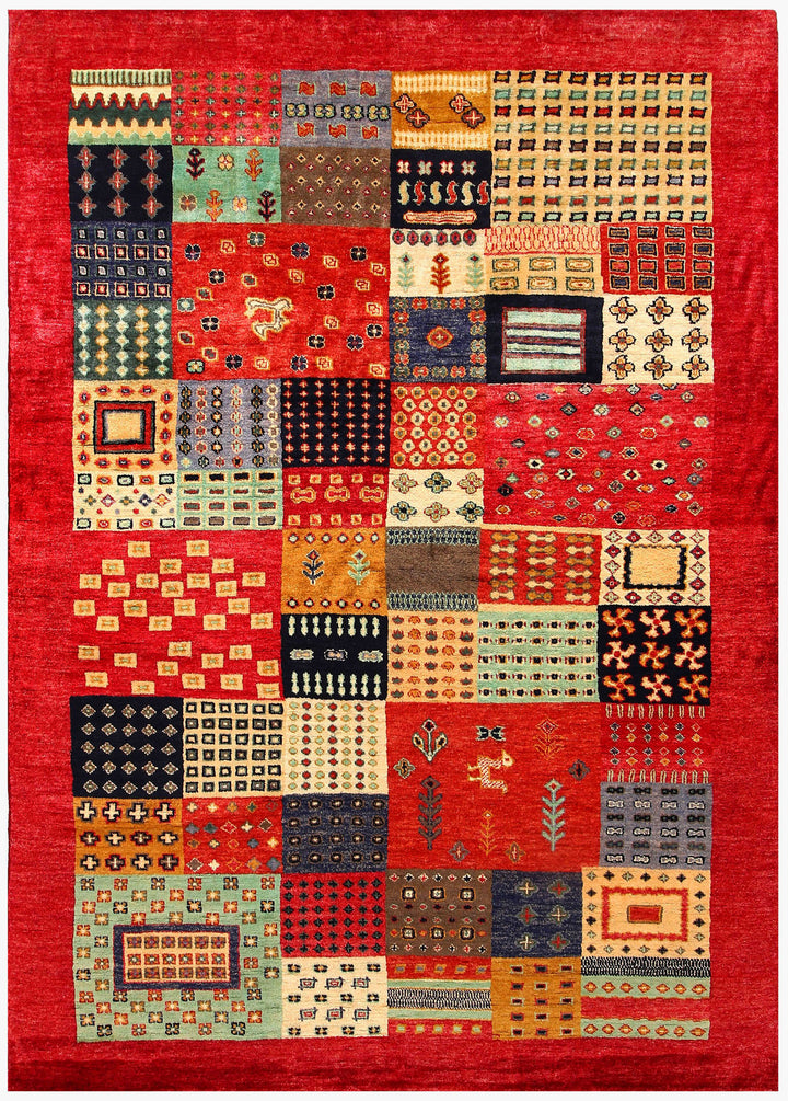 Firebrick Gabbeh 5' 6 x 7' 9 - No. 56644 - ALRUG Rug Store