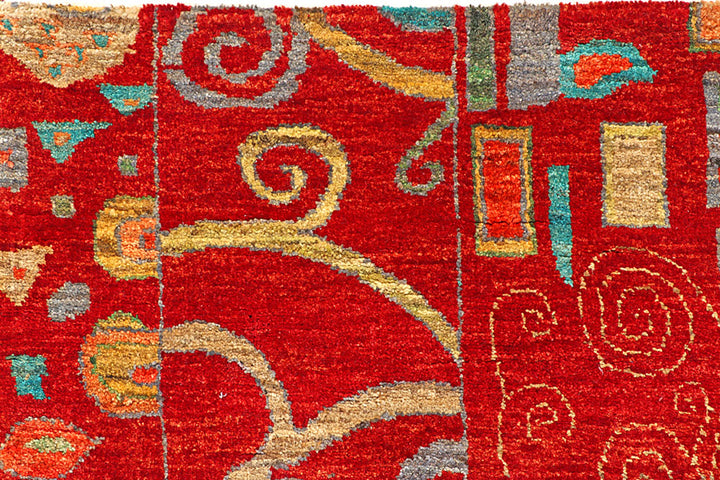 Firebrick Gabbeh 4' 6 x 6' 7 - No. 56649 - ALRUG Rug Store