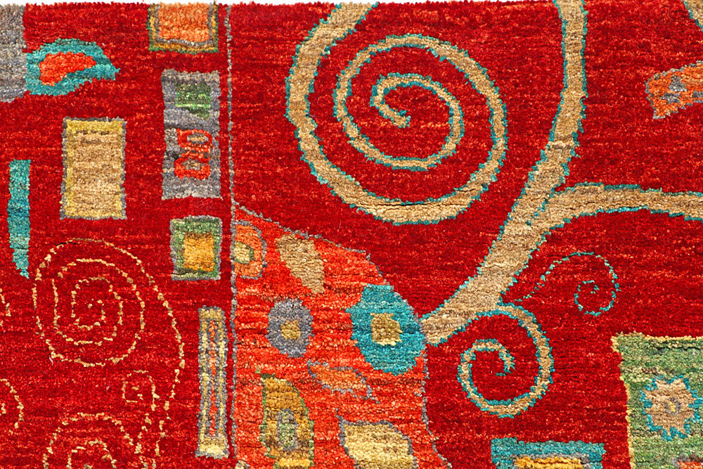 Firebrick Gabbeh 4' 6 x 6' 7 - No. 56649 - ALRUG Rug Store