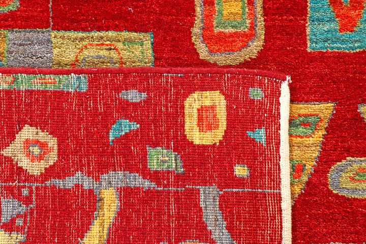 Firebrick Gabbeh 4' 6 x 6' 7 - No. 56649 - ALRUG Rug Store