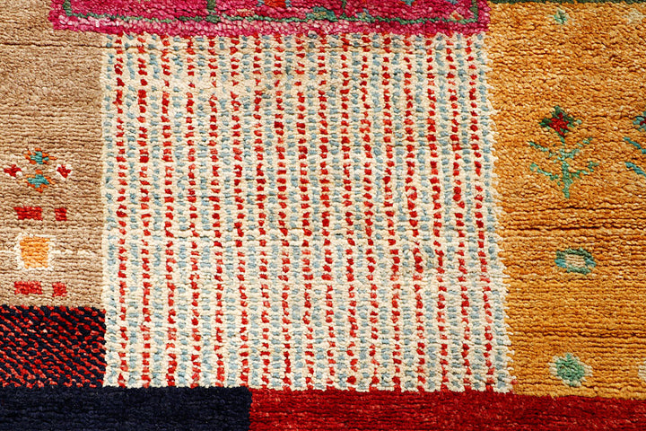 Multi Colored Gabbeh 3' 1 x 5' 1 - No. 56653 - ALRUG Rug Store