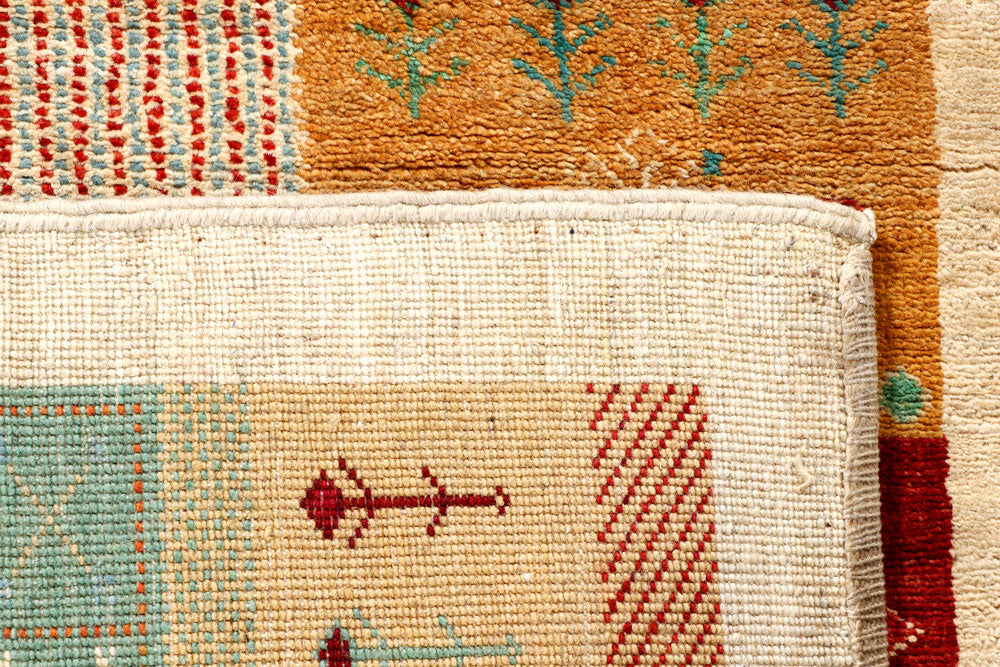 Multi Colored Gabbeh 3' 1 x 5' 1 - No. 56653 - ALRUG Rug Store