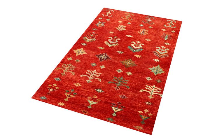 Red Gabbeh 3' 1 x 4' 11 - No. 56654 - ALRUG Rug Store