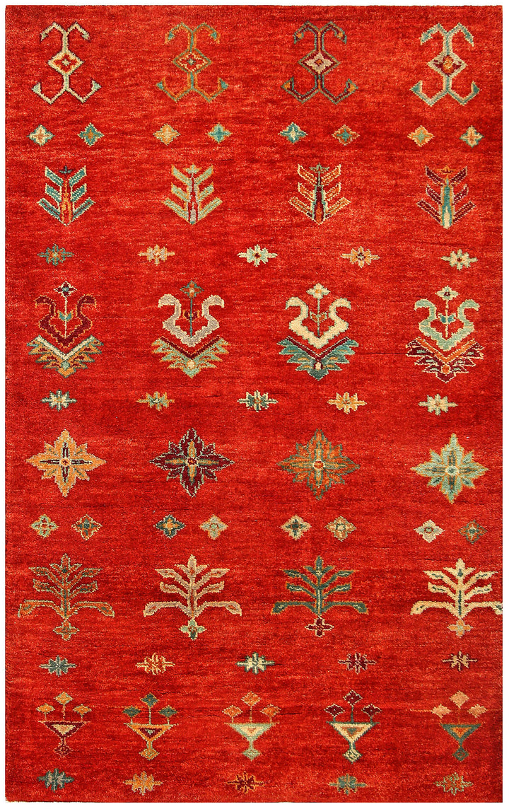 Red Gabbeh 3' 1 x 4' 11 - No. 56654 - ALRUG Rug Store