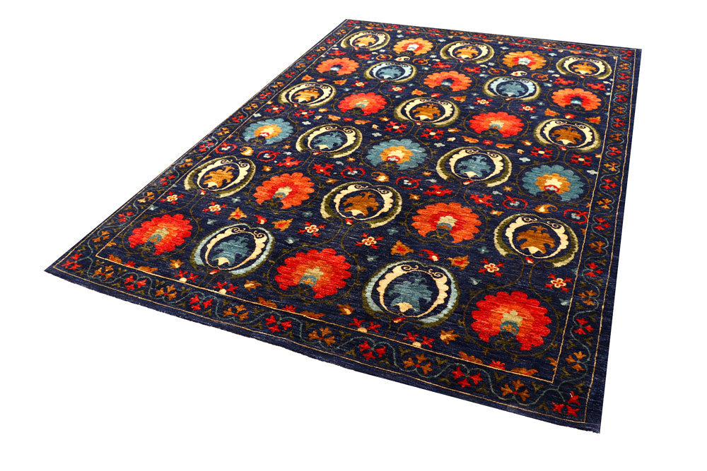 Dark Blue Suzani 6' x 8' 11 - No. 56659 - ALRUG Rug Store