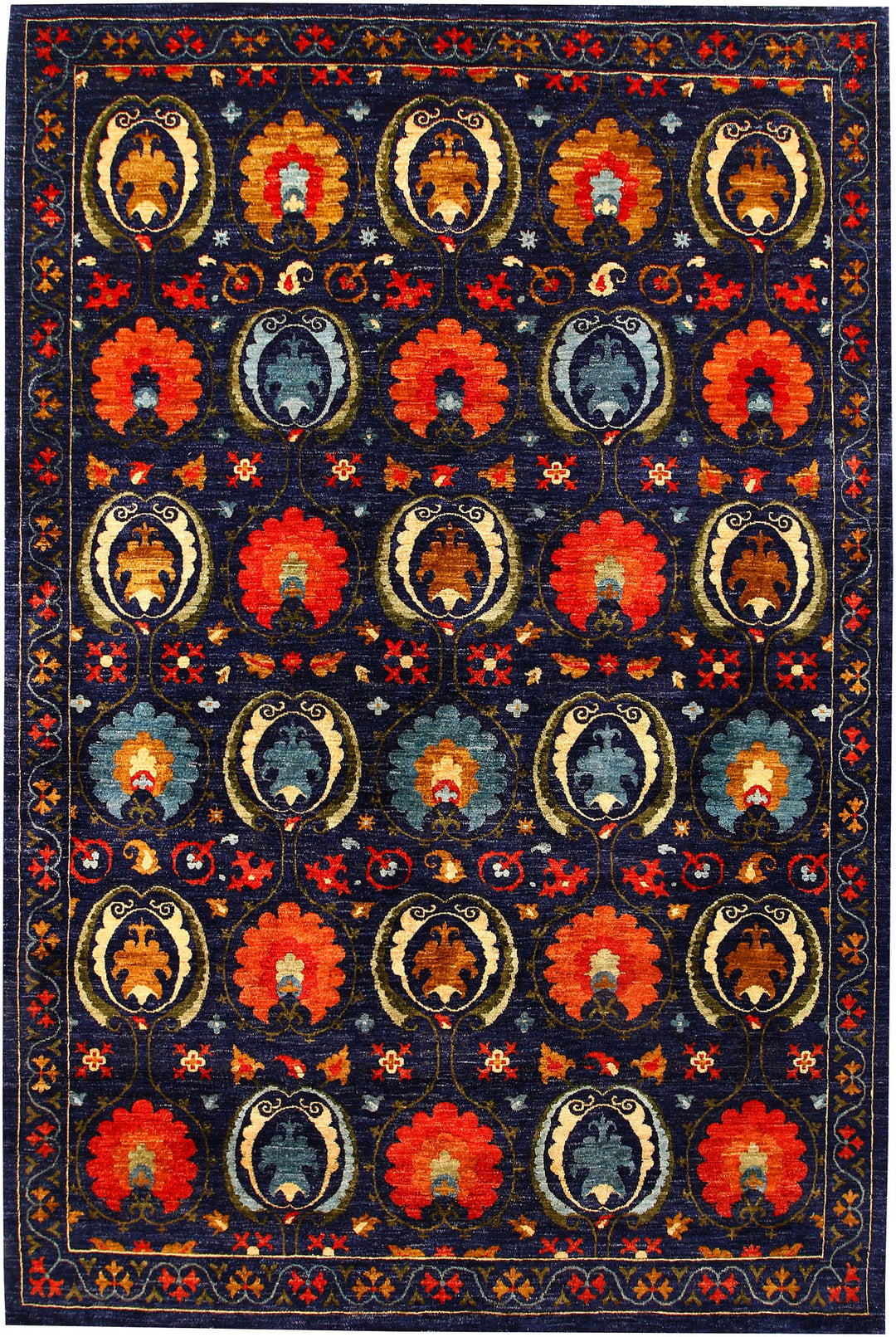 Dark Blue Suzani 6' x 8' 11 - No. 56659 - ALRUG Rug Store