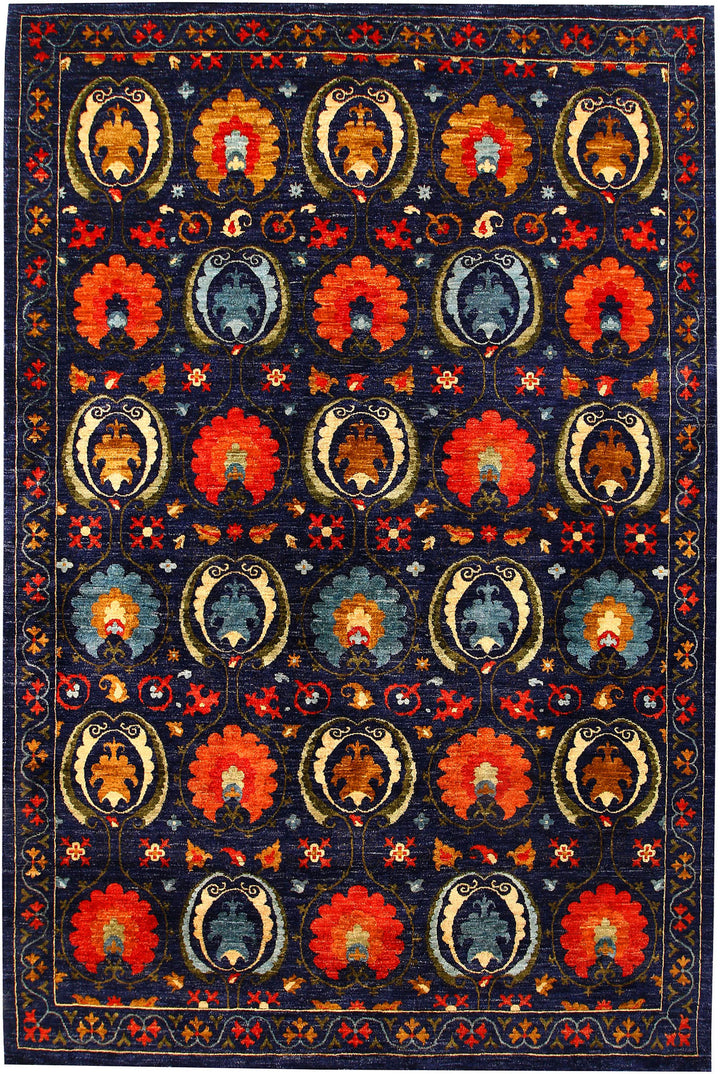 Dark Blue Suzani 6' x 8' 11 - No. 56659 - ALRUG Rug Store