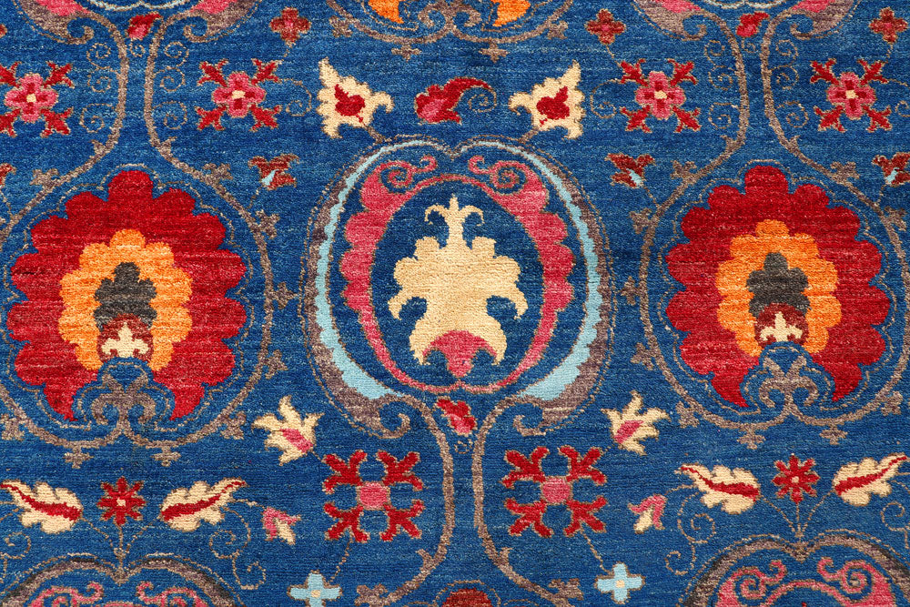 Blue Suzani 9' 1 x 12' - No. 56661 - ALRUG Rug Store