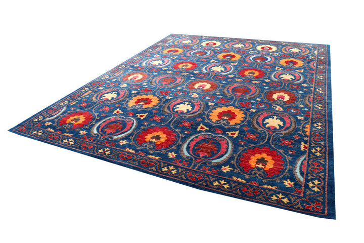 Blue Suzani 9' 1 x 12' - No. 56661 - ALRUG Rug Store
