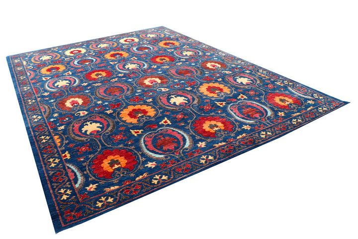 Blue Suzani 9' 1 x 12' - No. 56661 - ALRUG Rug Store