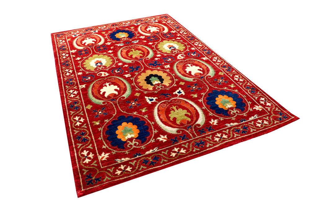 Firebrick Gabbeh 5' 8 x 8' 5 - No. 56662 - ALRUG Rug Store