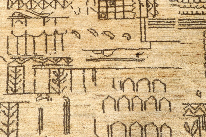 Wheat Gabbeh 4' 7 x 6' 6 - No. 56664 - ALRUG Rug Store