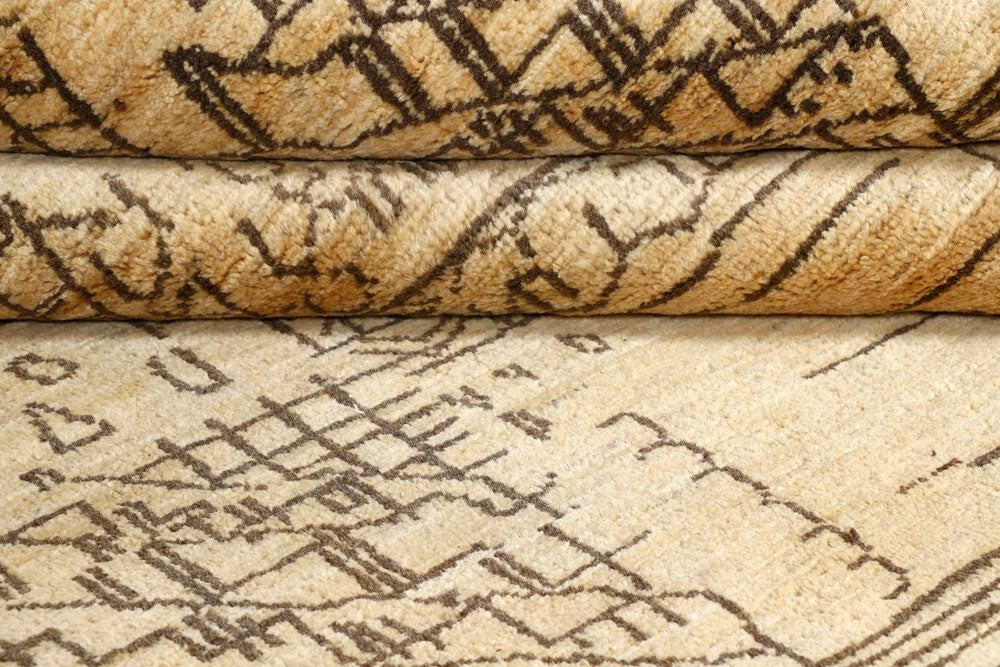 Wheat Gabbeh 4' 7 x 6' 6 - No. 56664 - ALRUG Rug Store