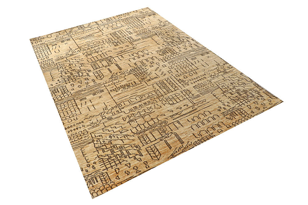 Wheat Gabbeh 4' 7 x 6' 6 - No. 56664 - ALRUG Rug Store