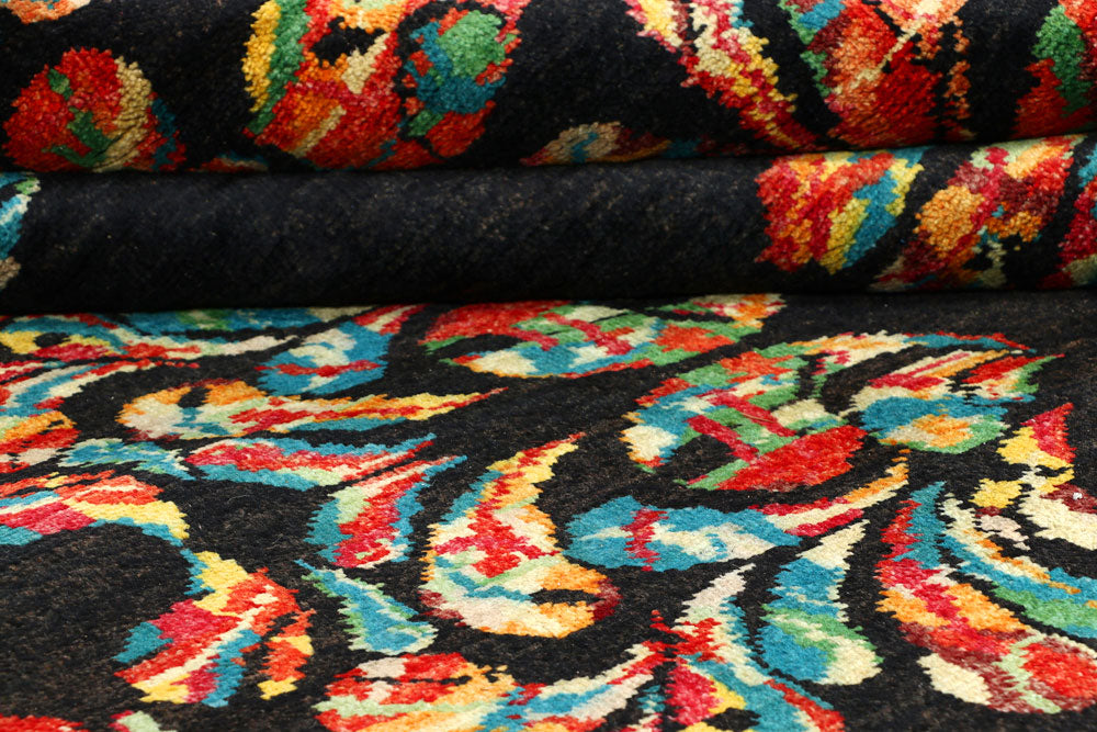 Black Gabbeh 4' 8 x 7' 1 - No. 56679 - ALRUG Rug Store