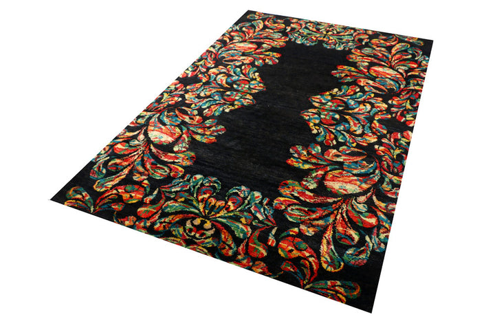 Black Gabbeh 4' 8 x 7' 1 - No. 56679 - ALRUG Rug Store