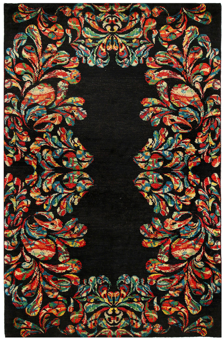 Black Gabbeh 4' 8 x 7' 1 - No. 56679 - ALRUG Rug Store