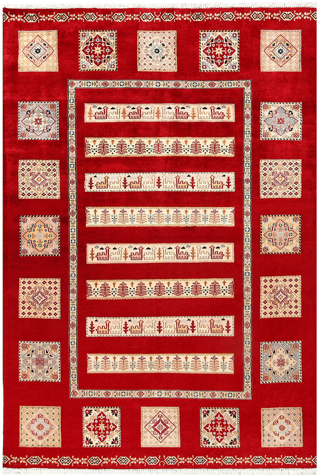 Firebrick Bakhtiar 5' 6 x 7' 11 - No. 56686 - ALRUG Rug Store