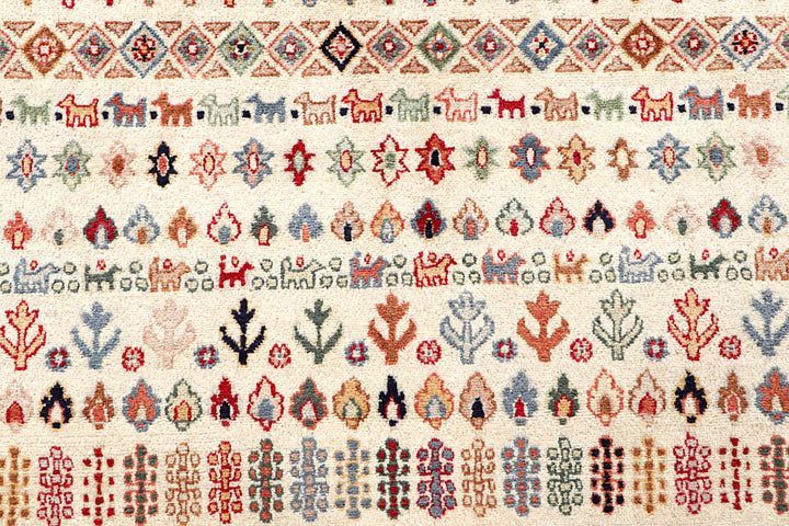 Multi Colored Gabbeh 5'  5" x 7'  9" - No. QA14569