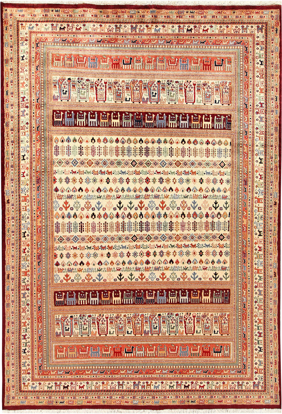 Multi Colored Gabbeh 5' 5 x 7' 9 - No. 56687 - ALRUG Rug Store