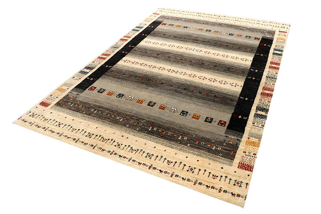 Multi Colored Gabbeh 5'  6" x 8'  5" - No. QA97083