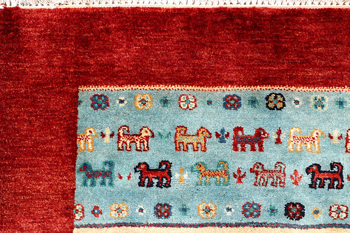 Multi Colored Gabbeh 5' 7 x 8' 1 - No. 56696 - ALRUG Rug Store