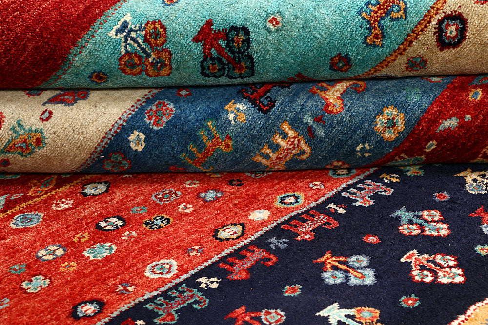 Multi Colored Gabbeh 5' 7 x 8' 1 - No. 56696 - ALRUG Rug Store