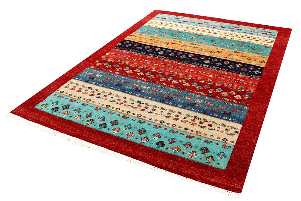 Multi Colored Gabbeh 5' 7 x 8' 1 - No. 56696 - ALRUG Rug Store