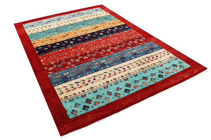 Multi Colored Gabbeh 5' 7 x 8' 1 - No. 56696 - ALRUG Rug Store