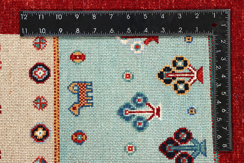 Multi Colored Gabbeh 5' 7 x 8' 1 - No. 56696 - ALRUG Rug Store