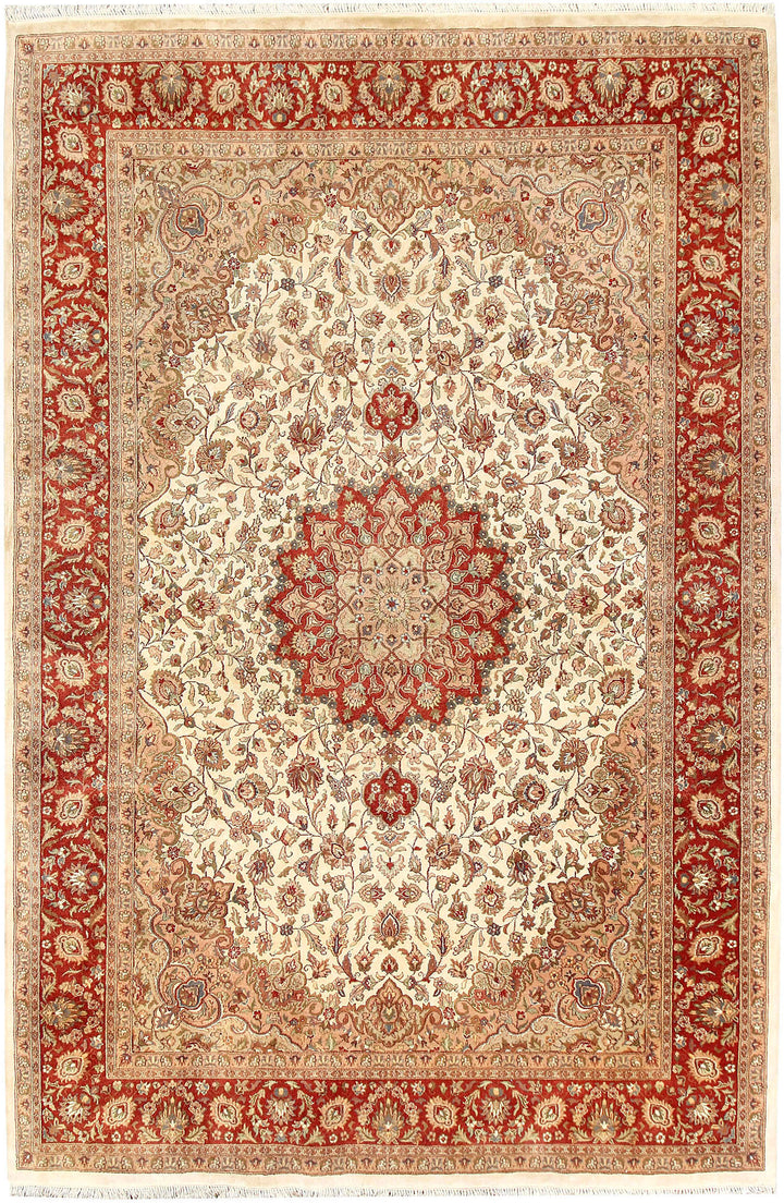 Cornsilk Kashan 6' 8 x 9' 11 - No. 56699 - ALRUG Rug Store