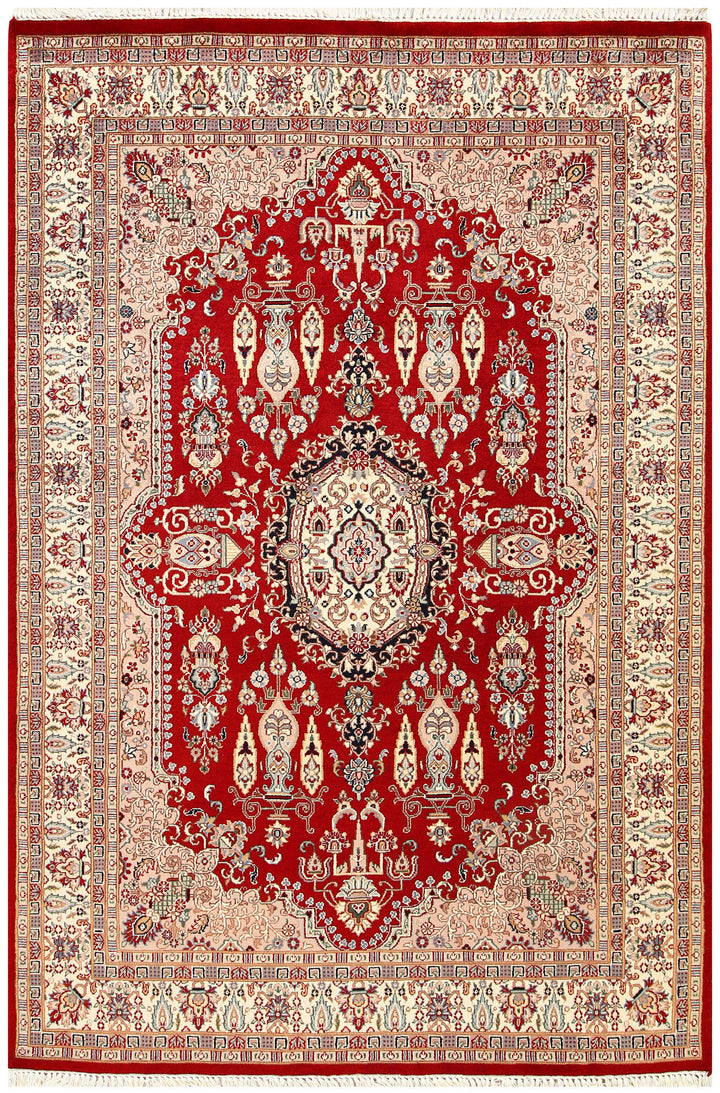 Firebrick Isfahan 4'  6" x 6'  9" - No. QA98140