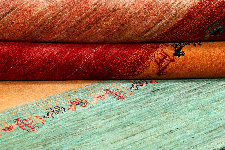 Multi Colored Gabbeh 4'  6" x 6'  6" - No. QA75313