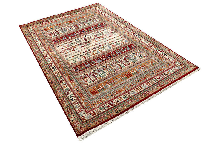 Multi Colored Gabbeh 4'  7" x 7'  1" - No. QA31891