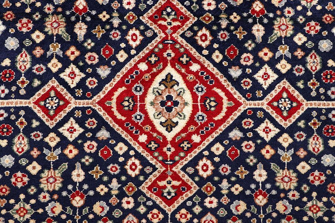 Navy Isfahan 4'  6" x 6'  5" - No. QA26973