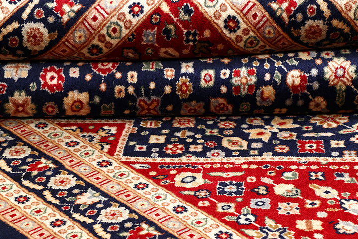 Navy Isfahan 4'  6" x 6'  5" - No. QA26973