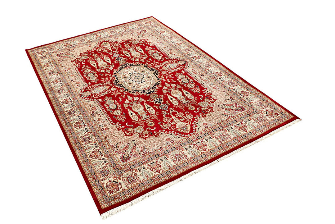 Firebrick Isfahan 4'  6" x 6'  8" - No. QA58623