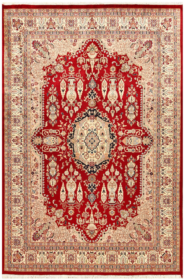 Firebrick Isfahan 4'  6" x 6'  8" - No. QA58623
