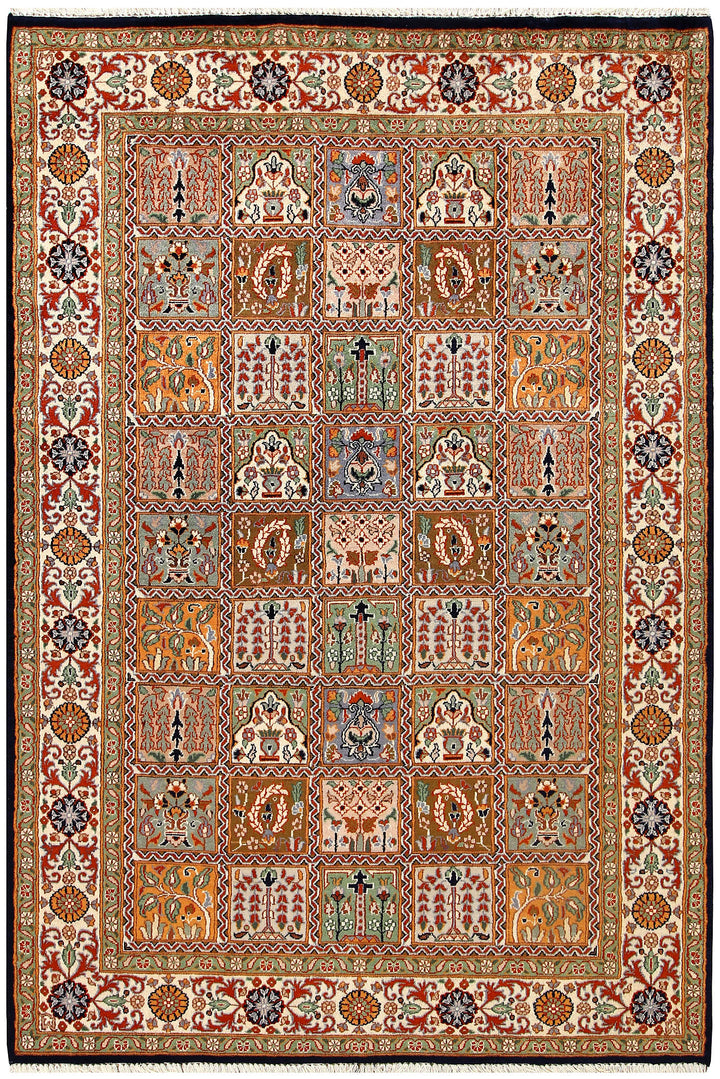 Multi Colored Bakhtiar 4'  6" x 6'  7" - No. QA13457
