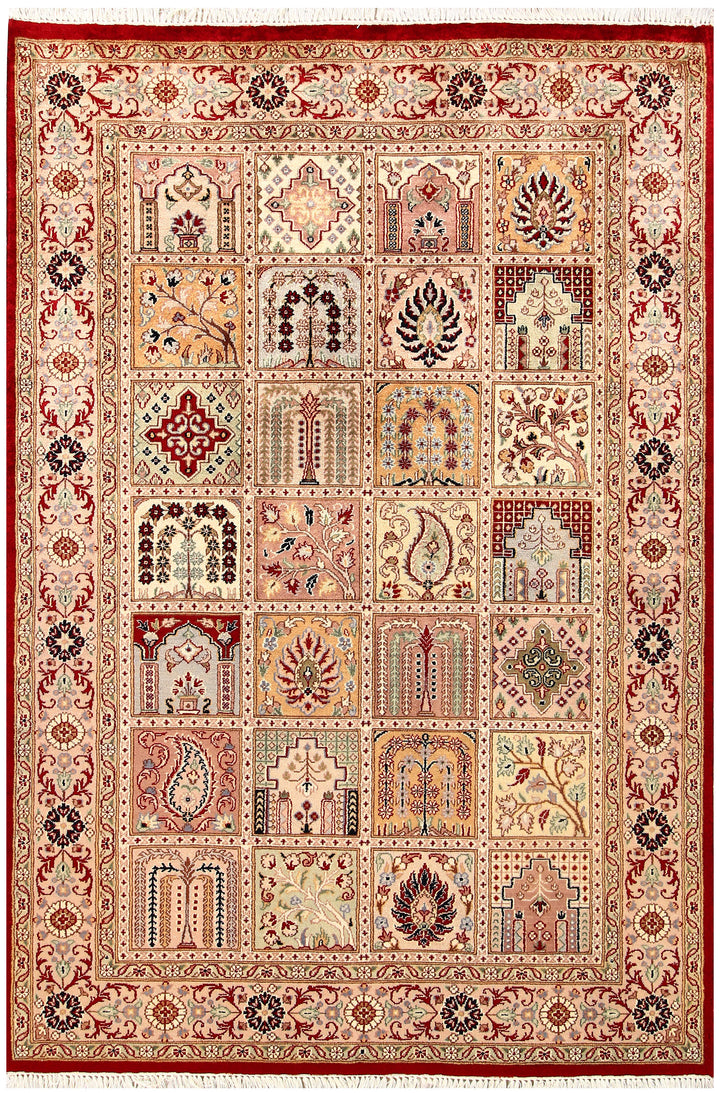 Multi Colored Bakhtiar 4'  6" x 6'  8" - No. QA50567