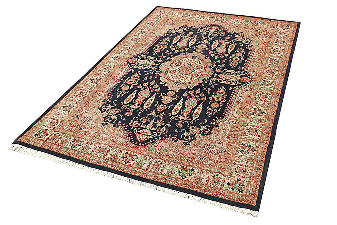 Black Isfahan 4'  7" x 6'  11" - No. QA92869