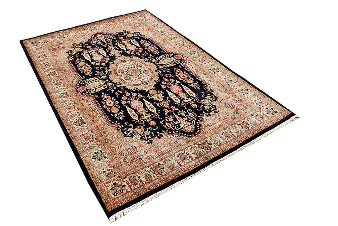 Black Isfahan 4'  7" x 6'  11" - No. QA92869